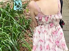 hey asian girl on mountain flashes masturbates squirts everywhere