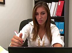 lesbian office babes ignite passion. face sitting and scissoring turn boring day wild!