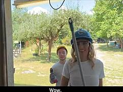 Hunt4k. Sexy Fanta Sie Fucks Old Hunter for Salary in Public