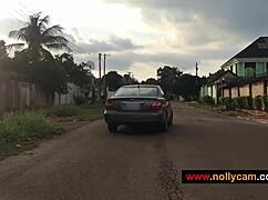 Young horny slut meets guy to church fucks her wet pussy hardcore on way