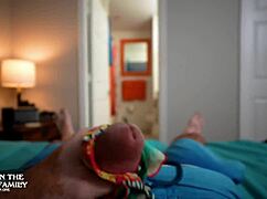 Vacation stepmom bikini sparks his horny cumshot