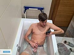 whoa underwater twink cumshot explodes in slow-mo reverse!