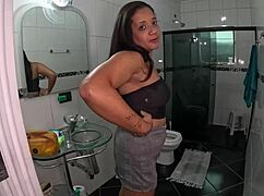 Raquel Milf Backstage Bathroom Party Bareback Blowjob Uncensored