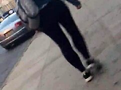 Short Girl's Phat Ass Bounces in Candid Hidden Cam