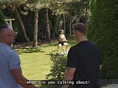 Teen yogi rides daddy's huge cock! 🔥🍆