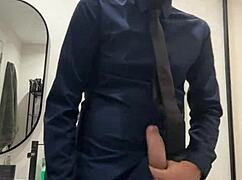 hung daddy strokes massive cock furiously pumps out beast cum load everywhere